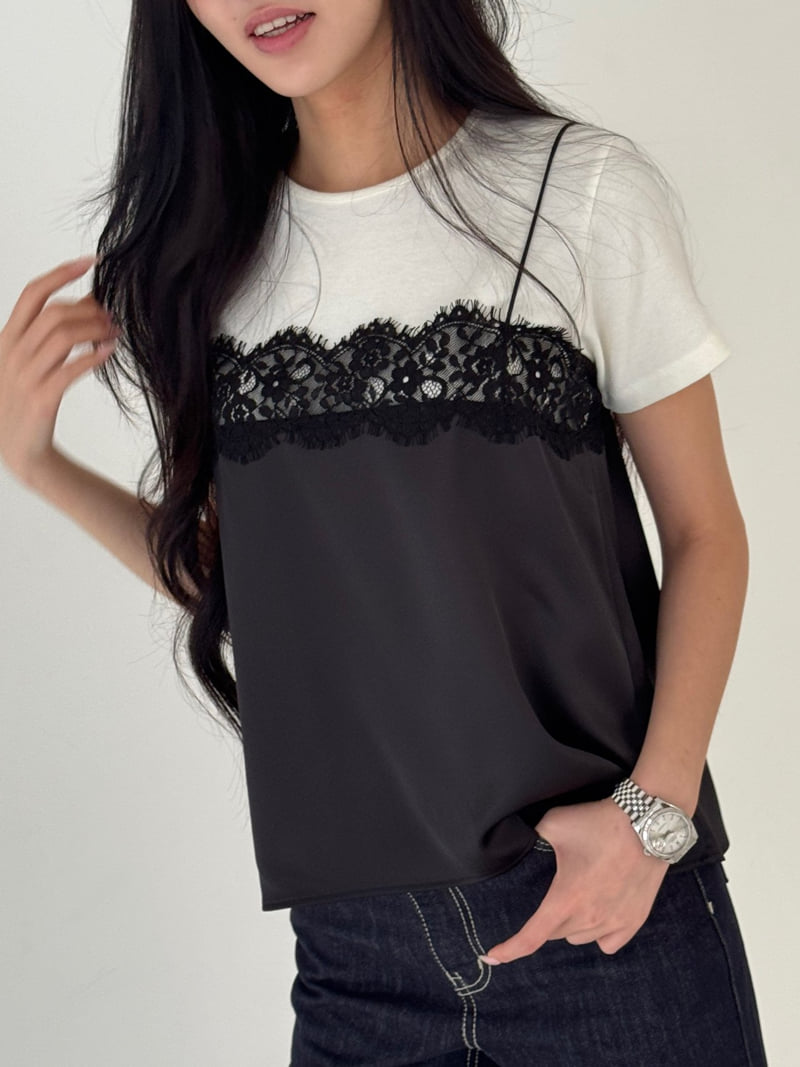 Neroli36 - Korean Women Fashion - #momslook - Cord Lace Blouse - 8