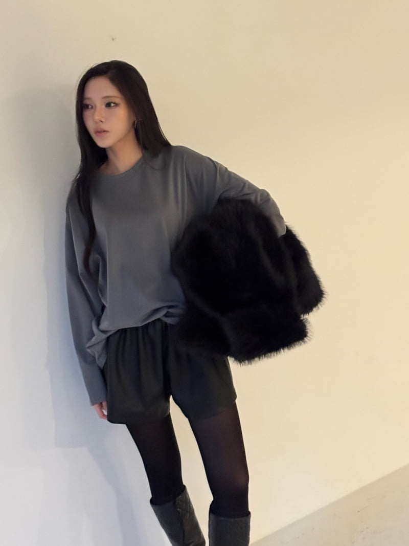 Neroli36 - Korean Women Fashion - #momslook - M Leather Cutoff Half Pants - 10