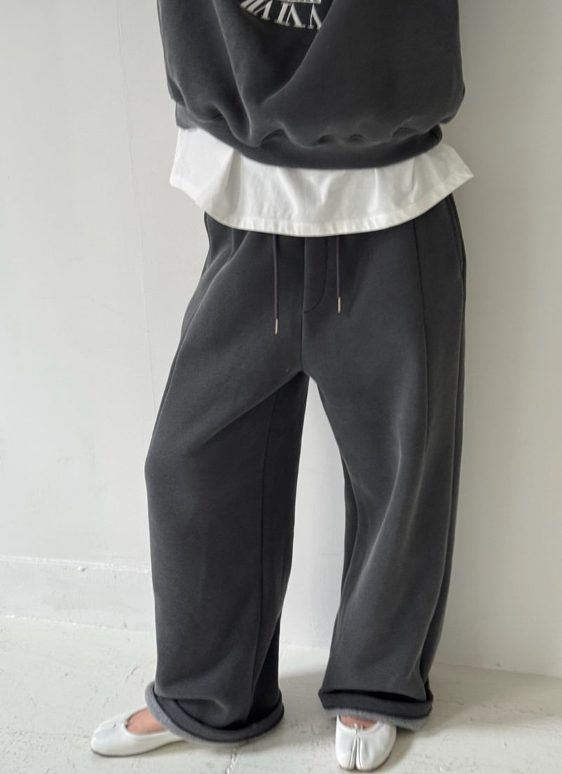 Neroli36 - Korean Women Fashion - #momslook - Heavy Pigment Brushed Pants - 10