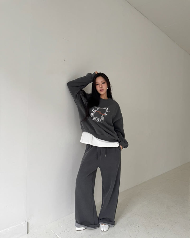 Neroli36 - Korean Women Fashion - #momslook - Heavy Pigment Brushed Pants - 12