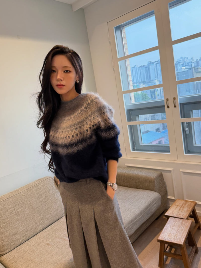 Neroli36 - Korean Women Fashion - #momslook - M Nordic Knit - 11