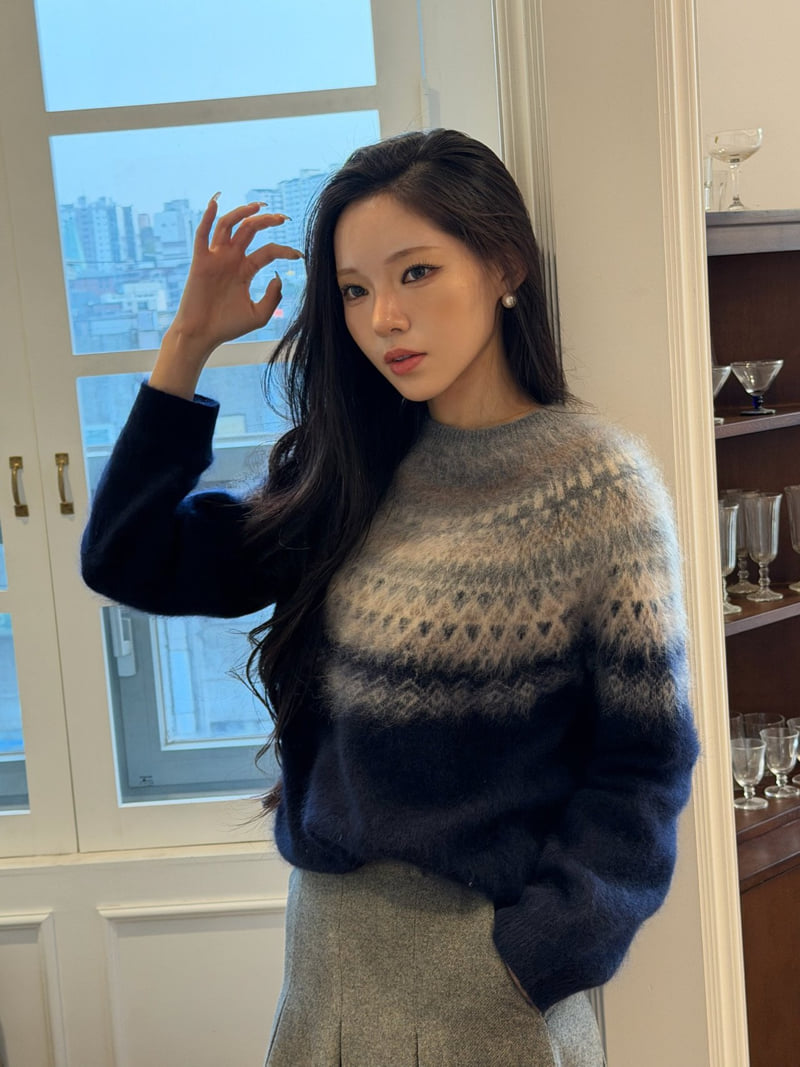 Neroli36 - Korean Women Fashion - #momslook - M Nordic Knit - 5