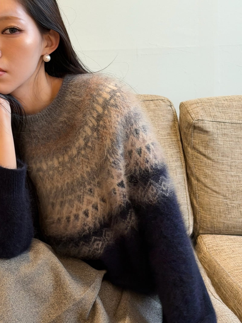 Neroli36 - Korean Women Fashion - #momslook - M Nordic Knit - 7
