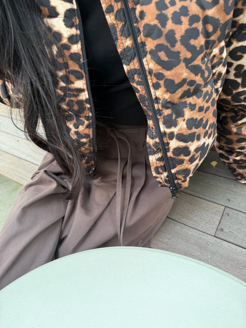 Neroli36 - Korean Women Fashion - #momslook - M Leopard Padding Jacket - 5
