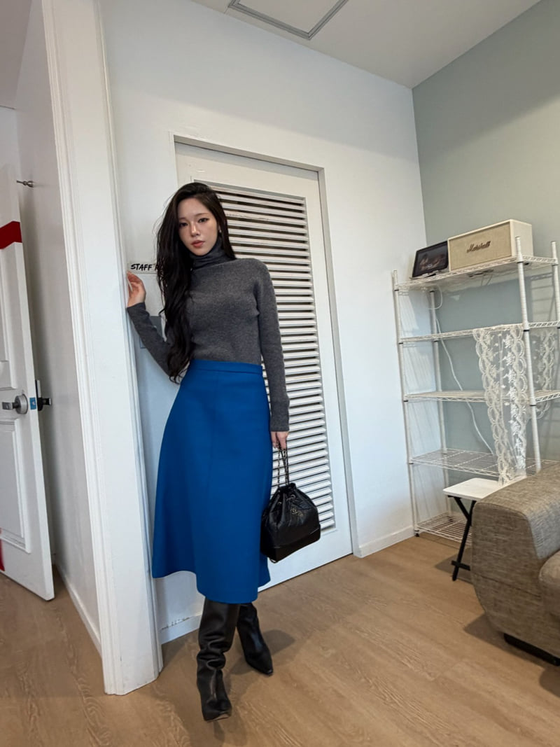 Neroli36 - Korean Women Fashion - #momslook - Color A Line Skirt - 7