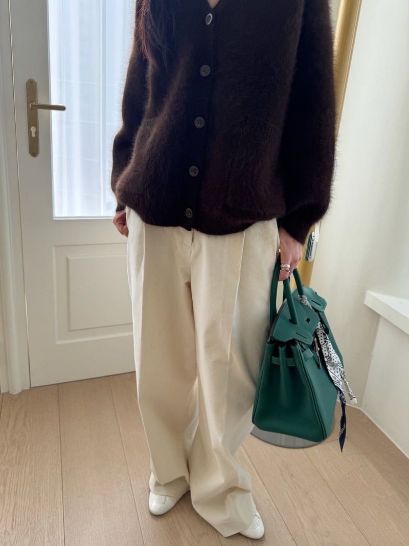 Neroli36 - Korean Women Fashion - #momslook - Corduroy Tuck Pleat Pants - 8
