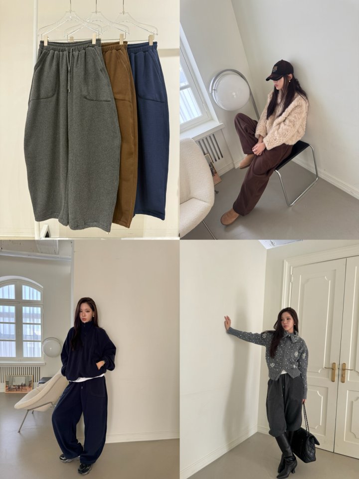 Neroli36 - Korean Women Fashion - #momslook - H Curve Fleece Pants - 5