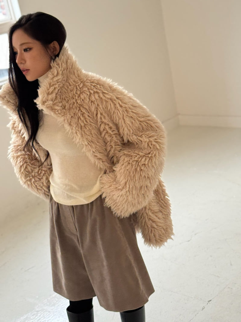 Neroli36 - Korean Women Fashion - #momslook - Ray Shearling Coat - 5