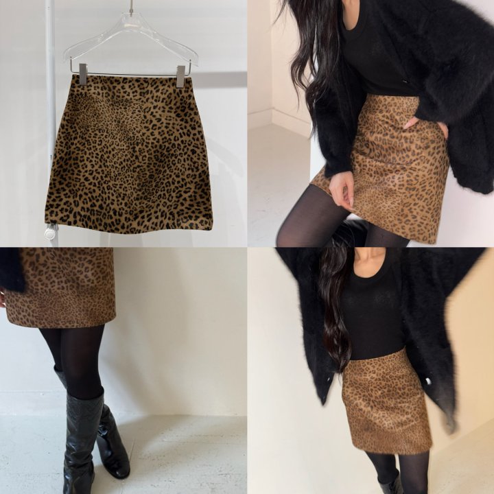 Neroli36 - Korean Women Fashion - #momslook - Leo Leopard Skirt - 3