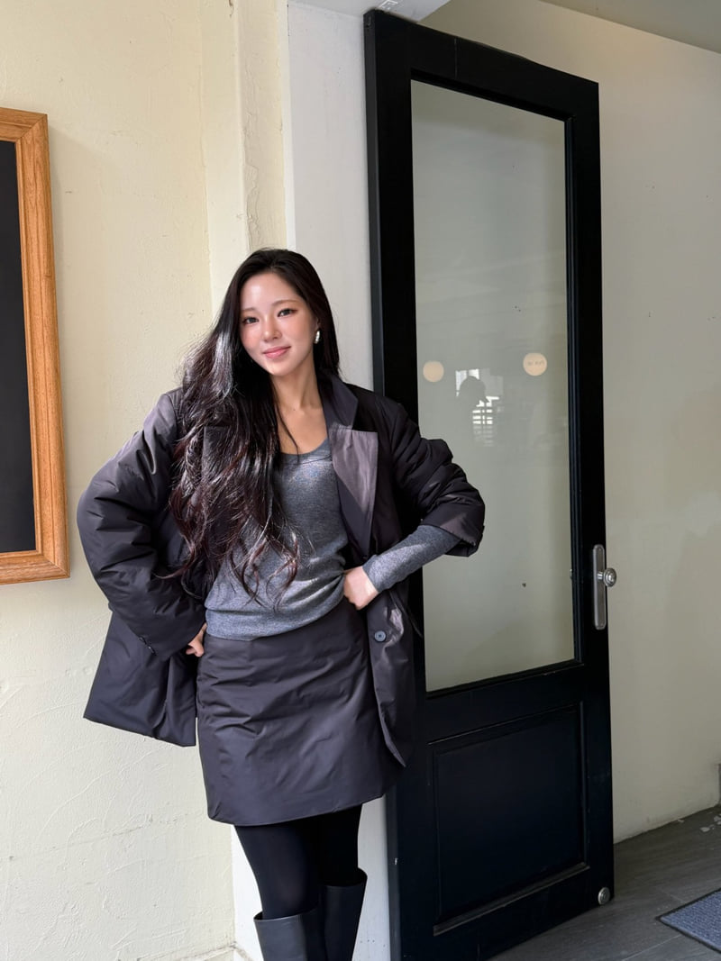 Neroli36 - Korean Women Fashion - #momslook - M Deep U Neck Knit - 12