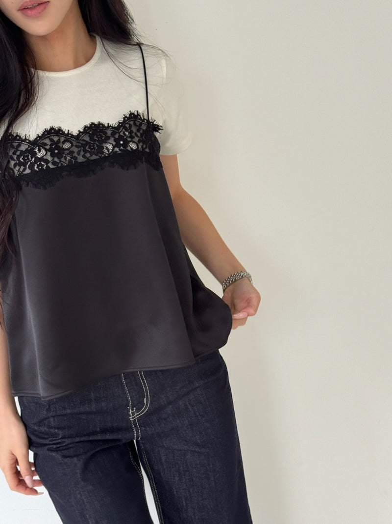 Neroli36 - Korean Women Fashion - #momslook - Blooming Short Sleeve Tee - 7