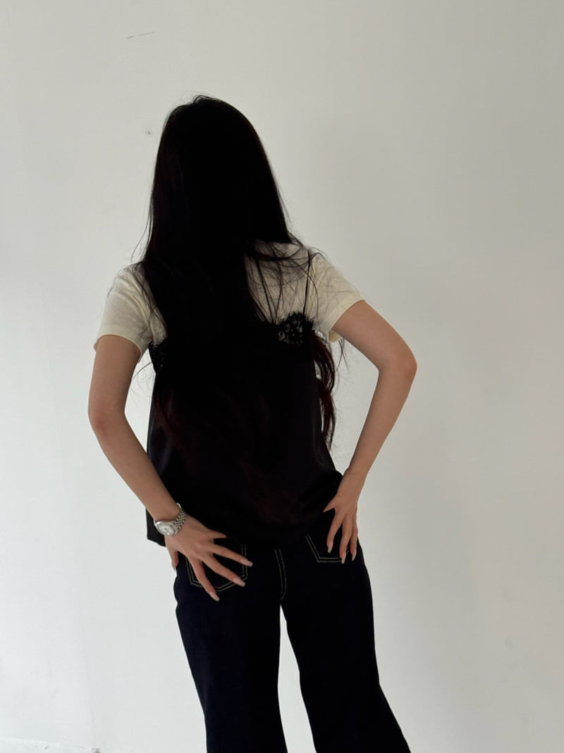 Neroli36 - Korean Women Fashion - #momslook - Blooming Short Sleeve Tee - 9