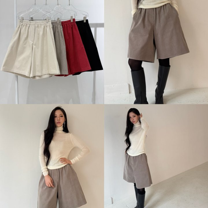 Neroli36 - Korean Women Fashion - #thelittlethings - H Corduroy Bermuda Pants - 4