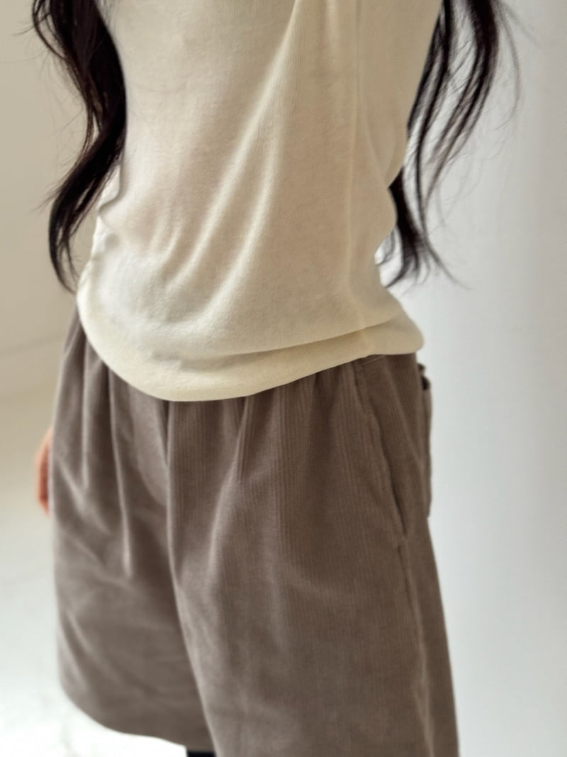 Neroli36 - Korean Women Fashion - #momslook - H Corduroy Bermuda Pants - 8