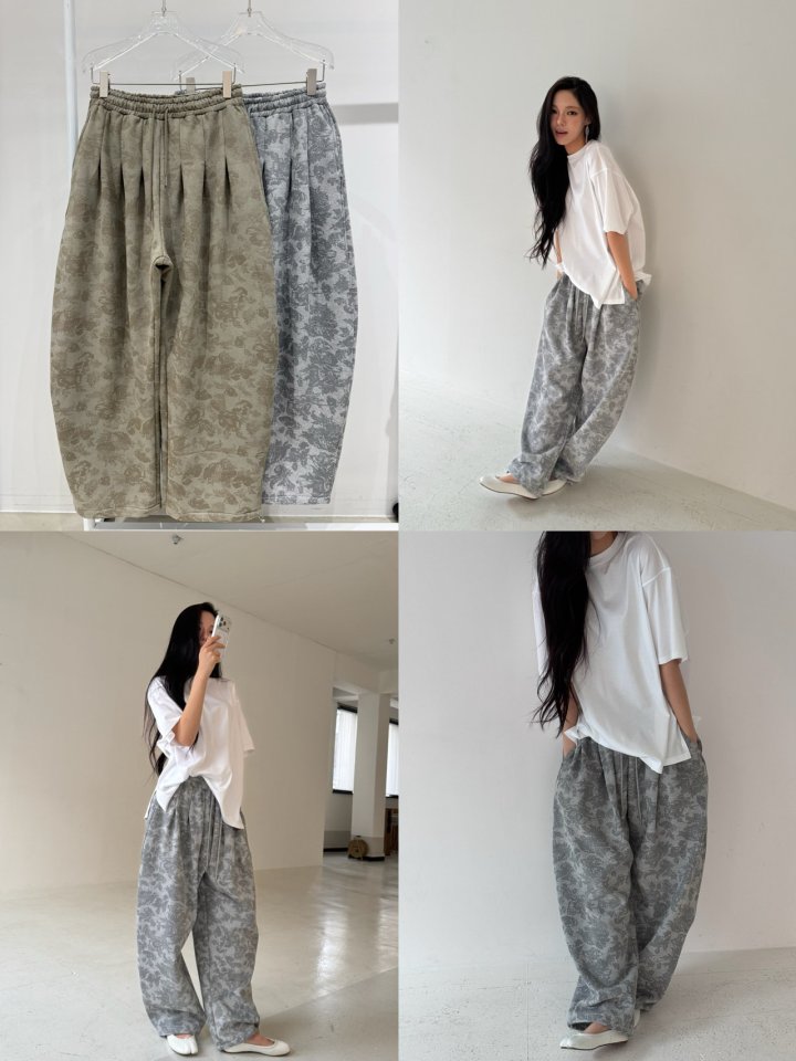 Neroli36 - Korean Women Fashion - #pursuepretty - H Flower Brushed Fleece Pants - 4