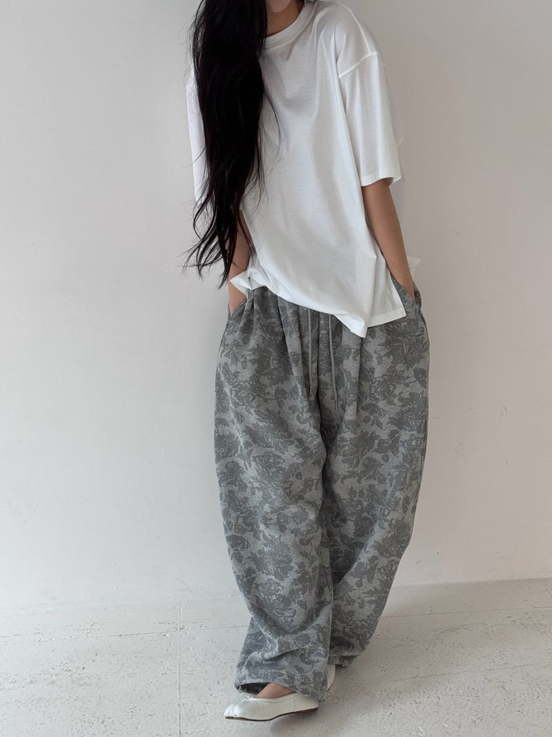 Neroli36 - Korean Women Fashion - #romanticstyle - H Flower Brushed Fleece Pants - 5
