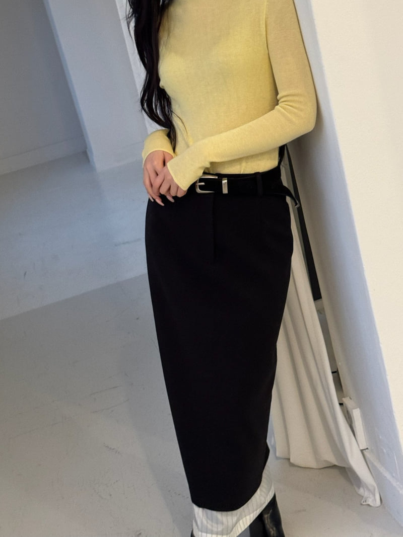 Neroli36 - Korean Women Fashion - #shopsmall - Topic Contrast Skirt - 8