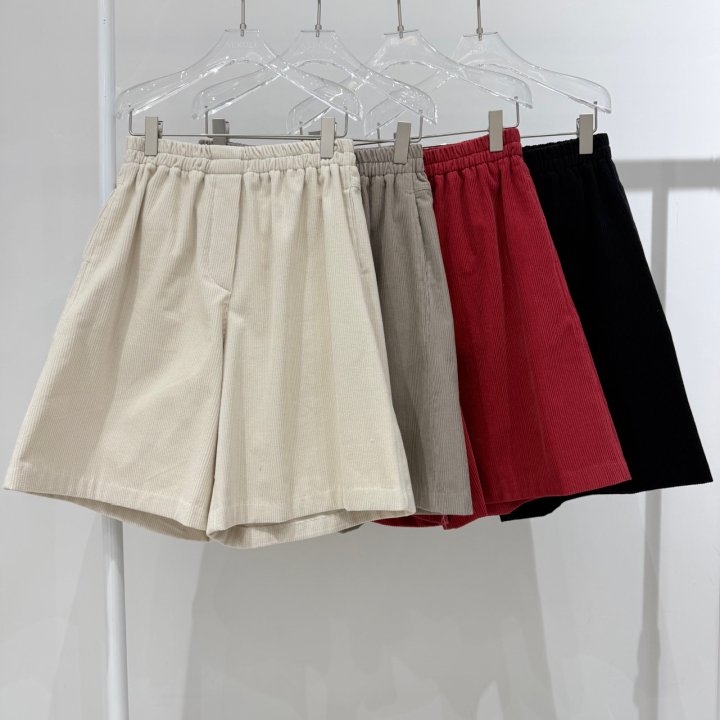 Neroli36 - Korean Women Fashion - #shopsmall - H Corduroy Bermuda Pants