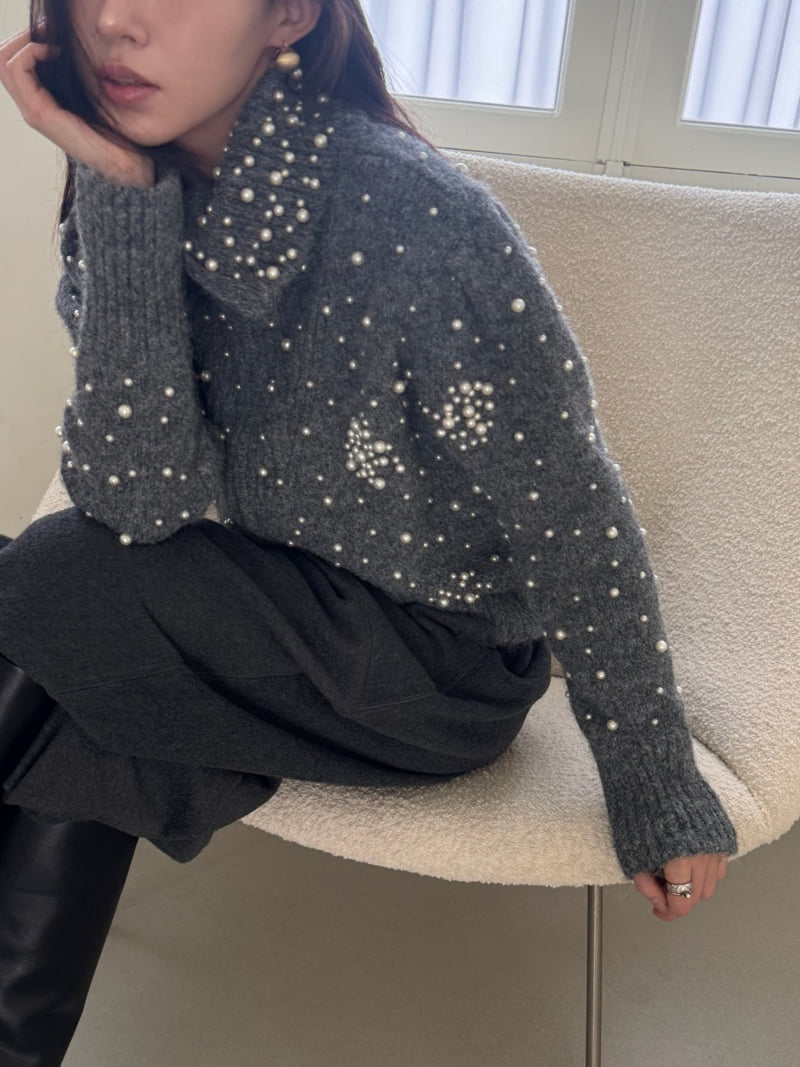Neroli36 - Korean Women Fashion - #thatsdarling - M Pearl Knit Cardigan - 11