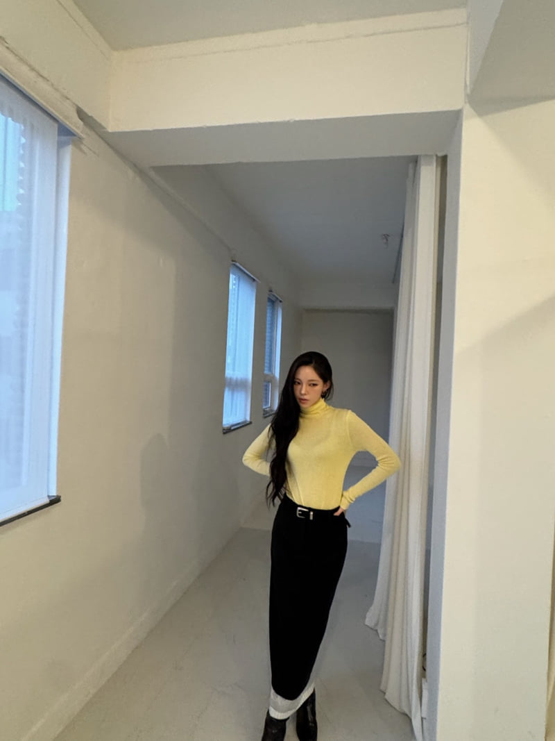 Neroli36 - Korean Women Fashion - #thelittlethings - Topic Contrast Skirt - 10