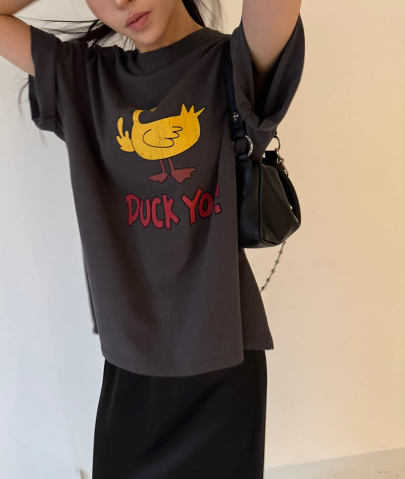 Neroli36 - Korean Women Fashion - #vintageinspired - H Yellow Duck Tee - 12