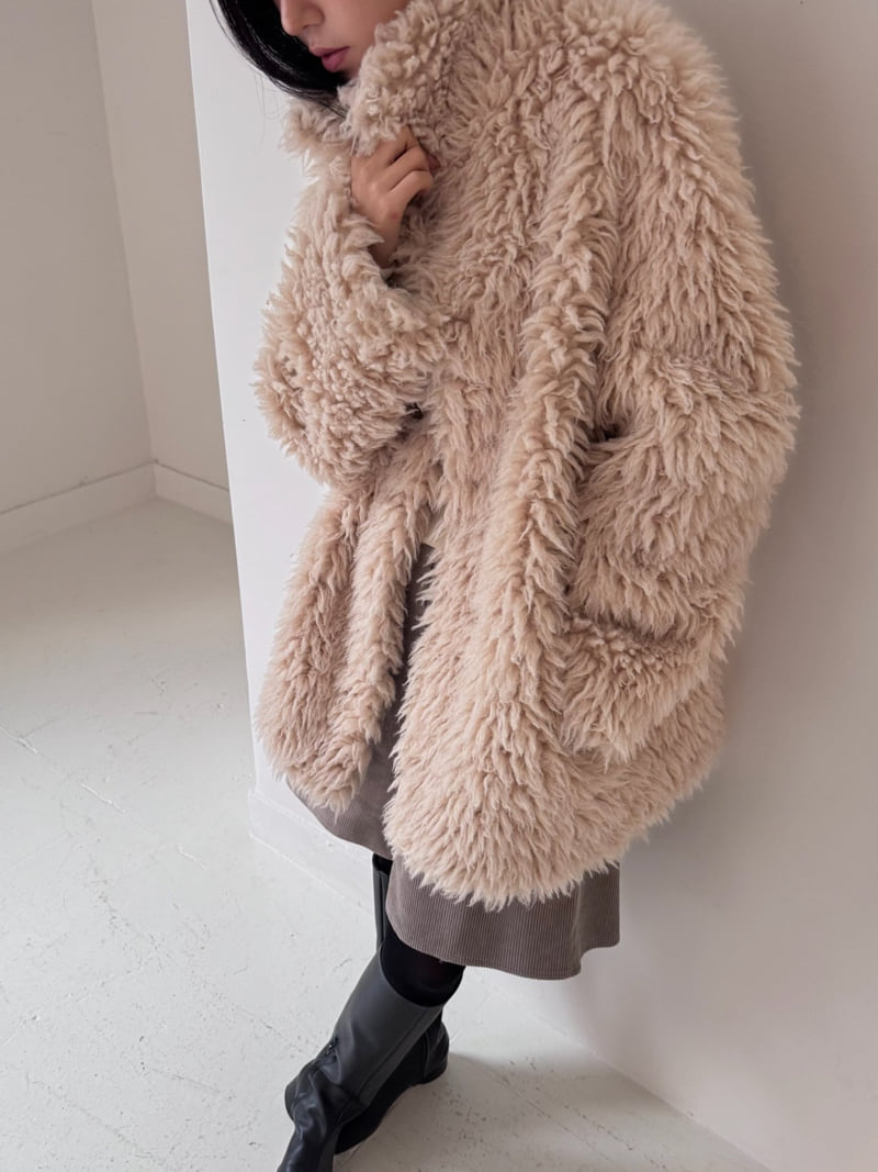 Neroli36 - Korean Women Fashion - #vintageinspired - Ray Shearling Coat - 7