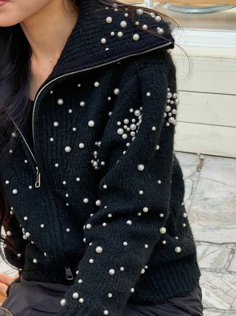 Neroli36 - Korean Women Fashion - #vintageinspired - M Pearl Knit Cardigan - 5