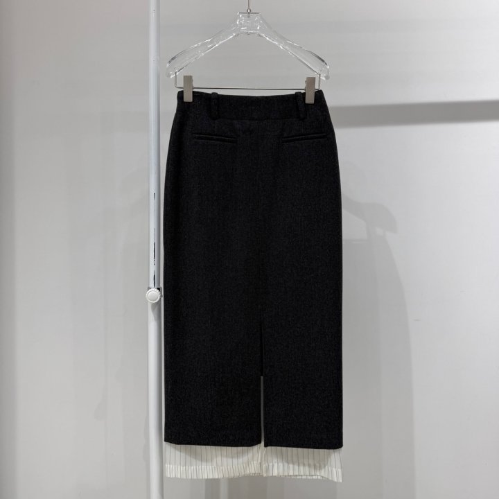 Neroli36 - Korean Women Fashion - #vintageinspired - Topic Contrast Skirt - 3
