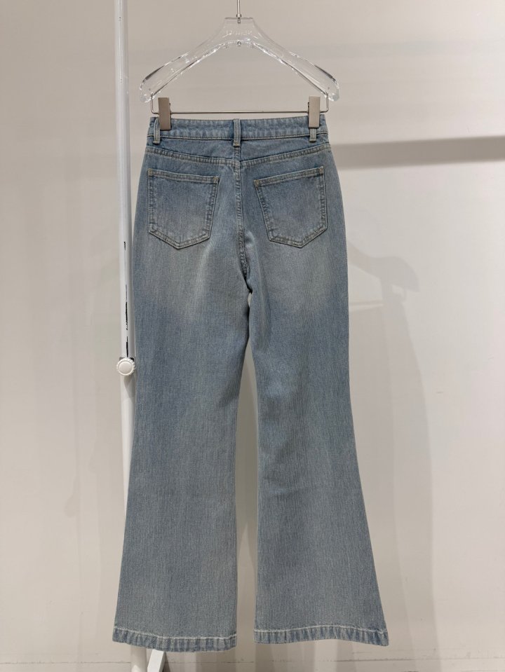 Neroli36 - Korean Women Fashion - #vintageinspired - Pocket Bootcut Denim Pants - 2