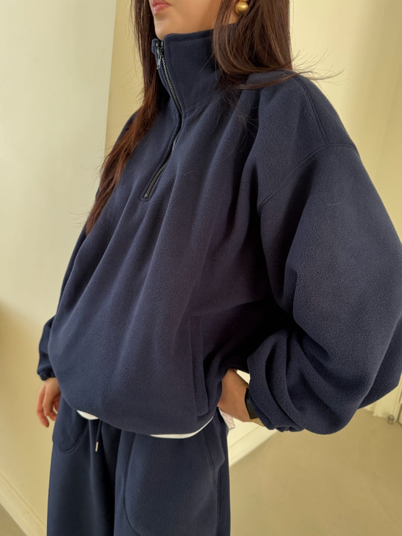 Neroli36 - Korean Women Fashion - #vintagekidsstyle - H Loopy Fleece Sweatshirt - 11