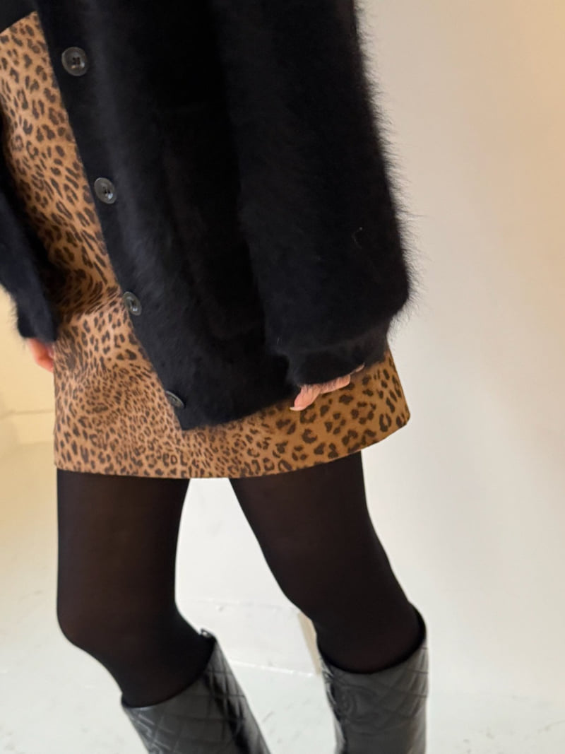Neroli36 - Korean Women Fashion - #vintagekidsstyle - Leo Leopard Skirt - 7
