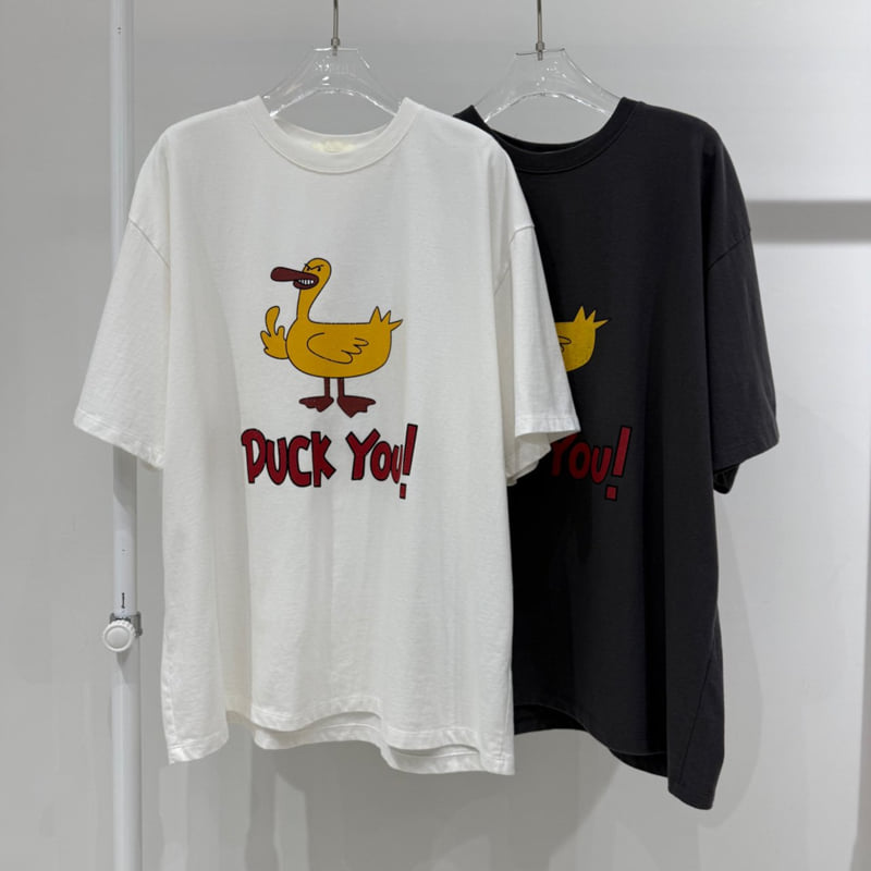 Neroli36 - Korean Women Fashion - #womensfashion - H Yellow Duck Tee