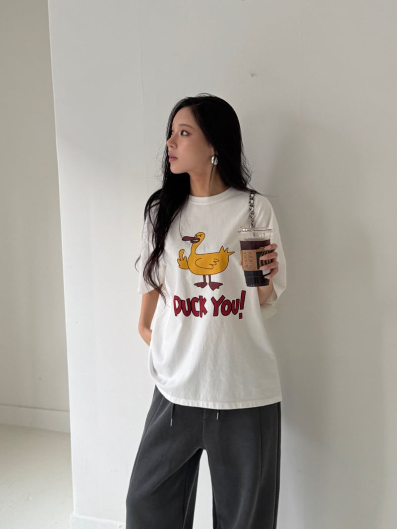 Neroli36 - Korean Women Fashion - #womensfashion - H Yellow Duck Tee - 7