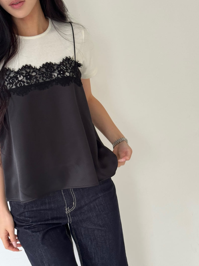 Neroli36 - Korean Women Fashion - #womensfashion - Cord Lace Blouse - 6