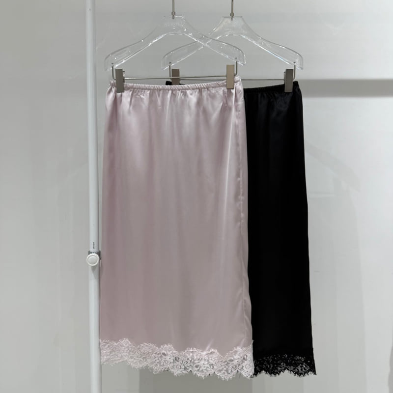 Neroli36 - Korean Women Fashion - #womensfashion - Cord Satin Skirt