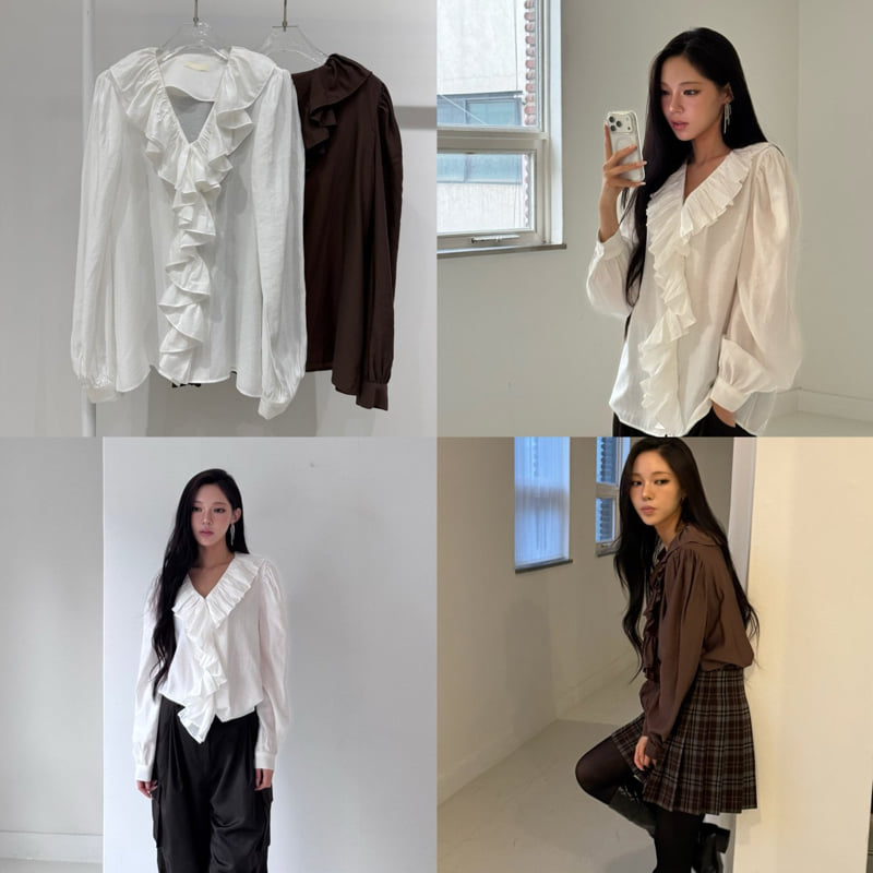 Neroli36 - Korean Women Fashion - #momslook - Chalute Blouse - 4