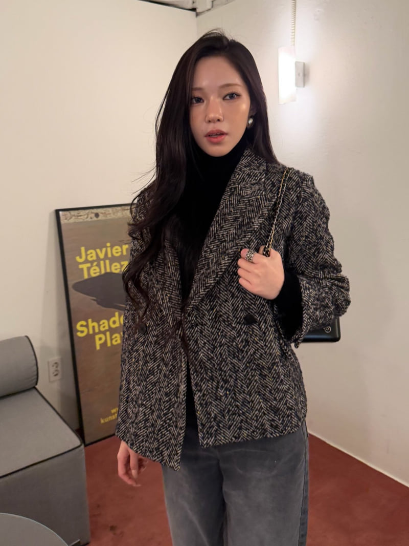 Neroli36 - Korean Women Fashion - #womensfashion - M Herringbone Jacket - 5