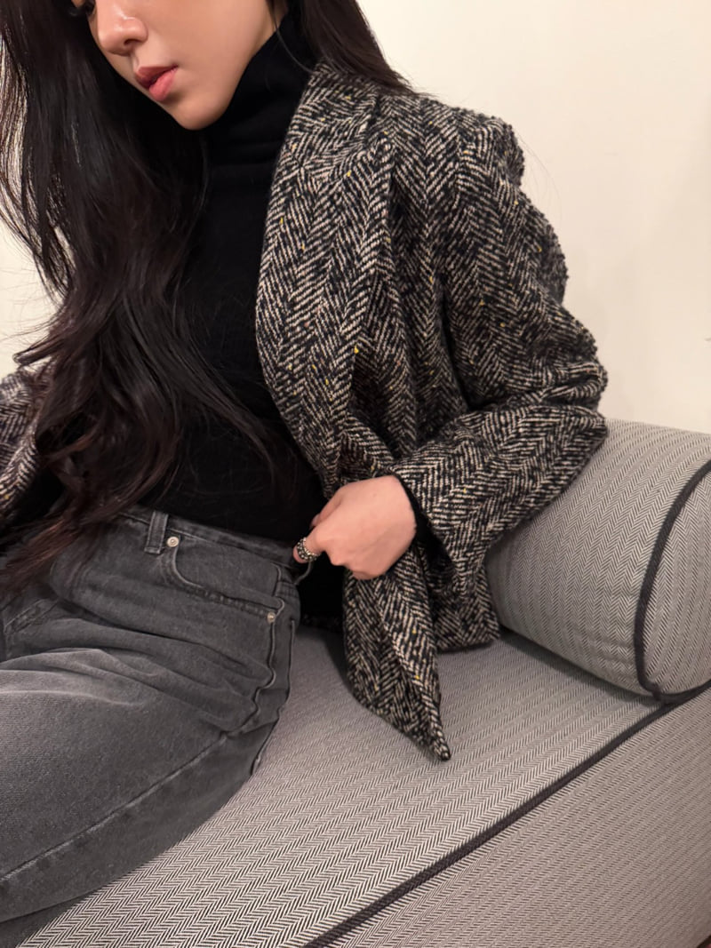 Neroli36 - Korean Women Fashion - #womensfashion - M Herringbone Jacket - 7