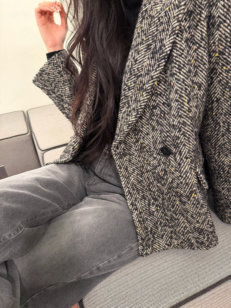 Neroli36 - Korean Women Fashion - #womensfashion - M Herringbone Jacket - 9