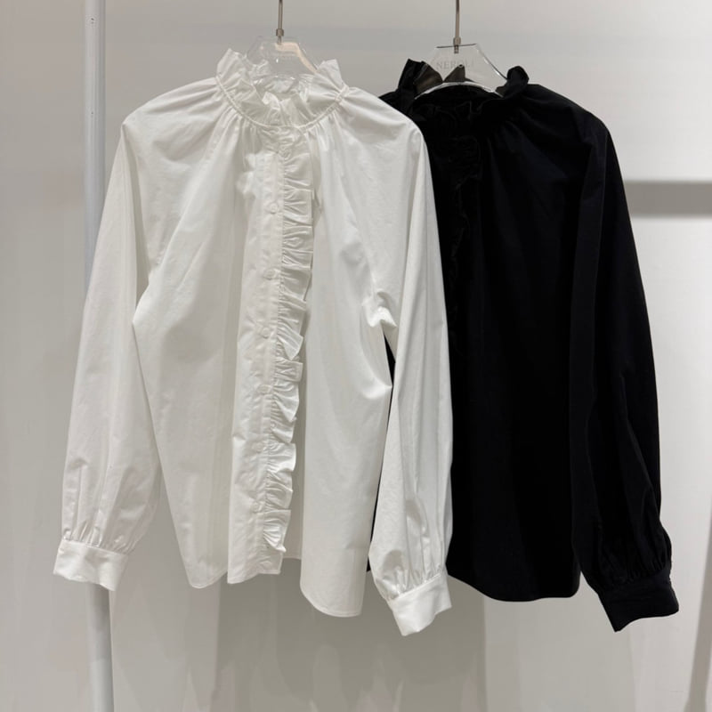 Neroli36 - Korean Women Fashion - #womensfashion - Peach Frill Blouse