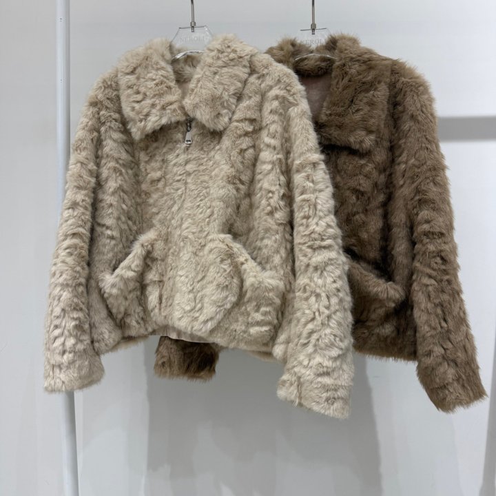 Neroli36 - Korean Women Fashion - #womensfashion - M Rabbit Soft Zip-Up Jacket
