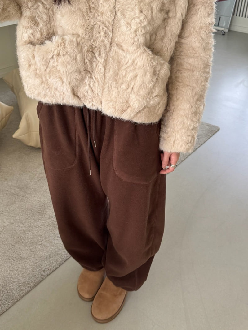 Neroli36 - Korean Women Fashion - #womensfashion - H Curve Fleece Pants - 10