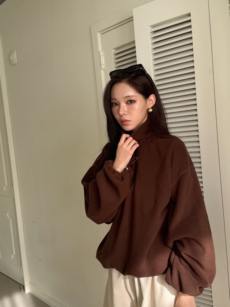 Neroli36 - Korean Women Fashion - #womensfashion - H Loopy Fleece Sweatshirt - 9