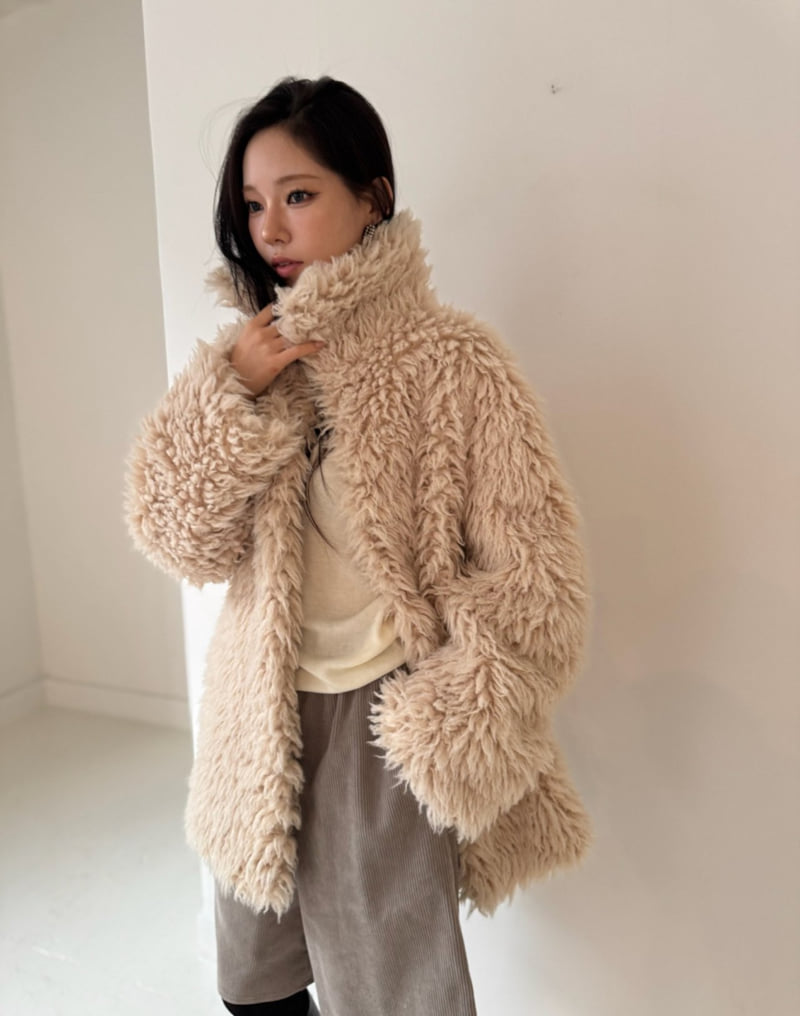 Neroli36 - Korean Women Fashion - #womensfashion - Ray Shearling Coat - 6