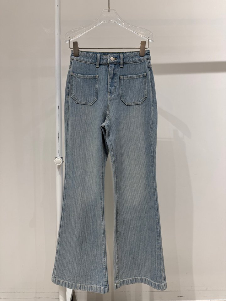 Neroli36 - Korean Women Fashion - #womensfashion - Pocket Bootcut Denim Pants