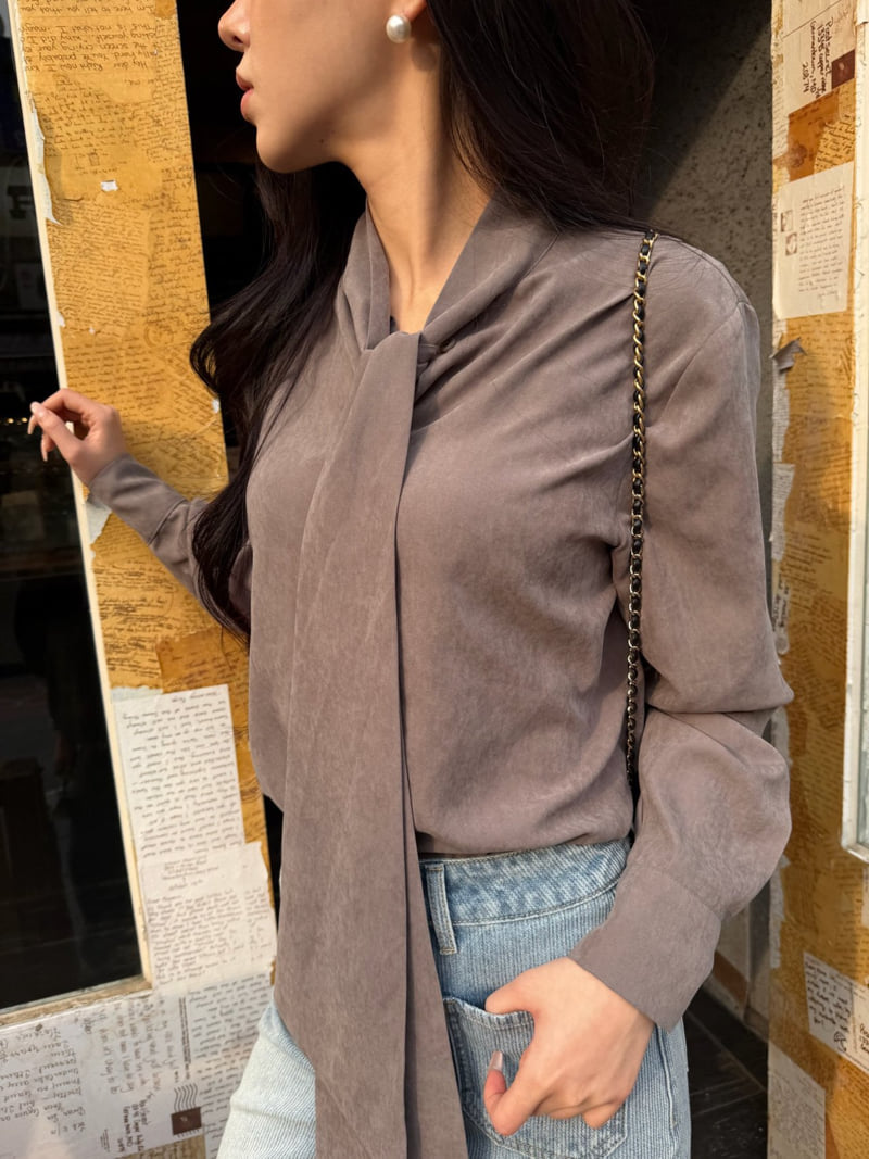 Neroli36 - Korean Women Fashion - #womensfashion - Jack Tie Blouse - 11