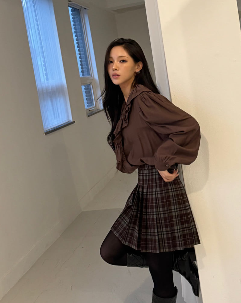 Neroli36 - Korean Women Fashion - #womensfashion - H Check Pleated Skirt - 6