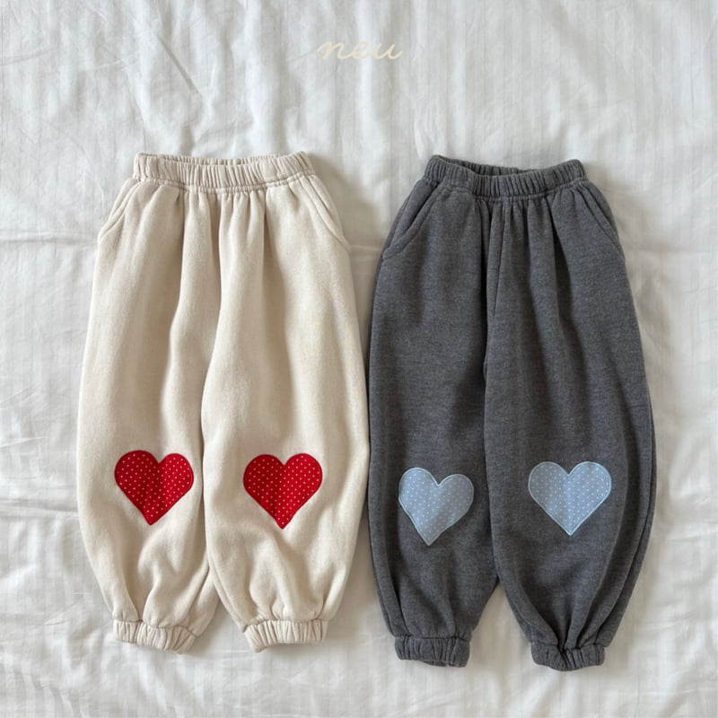 Neu - Korean Baby Fashion - #babyboutique - Heart Dot Jogger Pants
