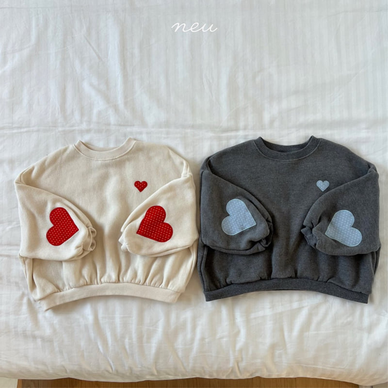 Neu - Korean Baby Fashion - #onlinebabyboutique - Heart Dot Sweatshirt