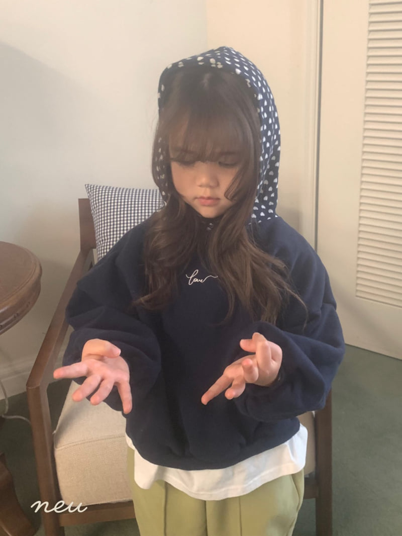 Neu - Korean Children Fashion - #minifashionista - Love Hood Sweatshirt - 5